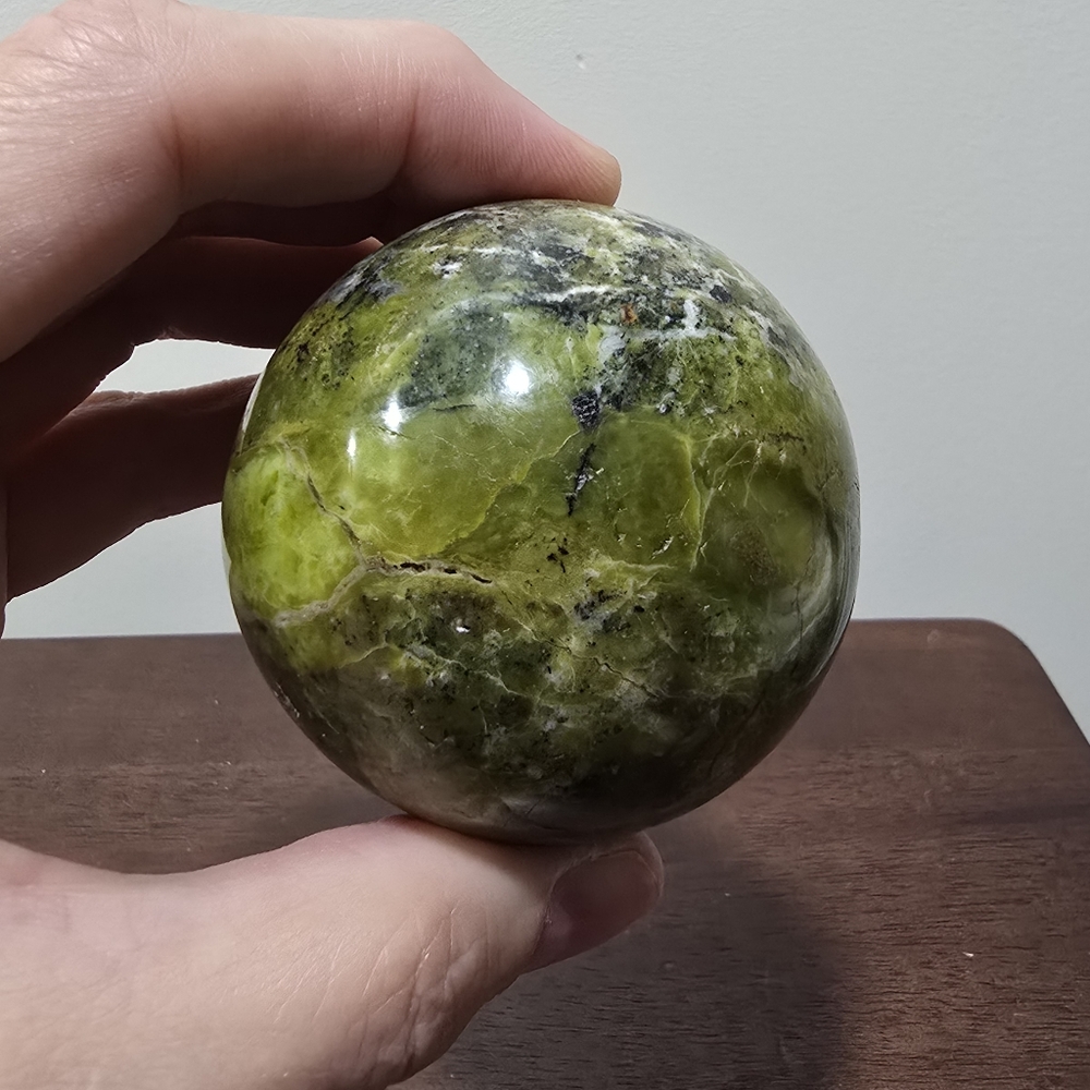 Green Opal Crystal Sphere 64 mm